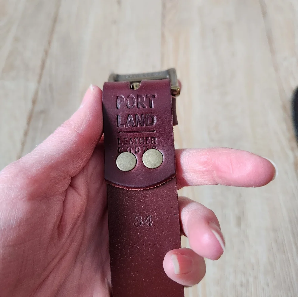 NWOT Burgundy leather boots and belt - Picture 6 of 7